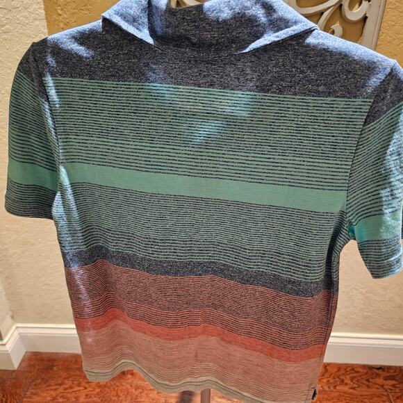 Arizona Boys Size S 8 Striped Polo Shirt Colorblock Casual Preppy School Style - Picture 4 of 8